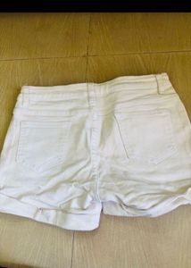 White Denim Shorts