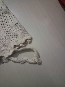 thrifted bohooCrocheted White Summer Dress its sho