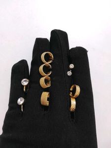 Gold Tone earcuffs 4 Pairs