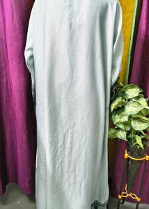 Elegant Abaya Burqa Gray with Lace Details