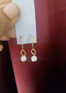 Cute White Heart Earrings