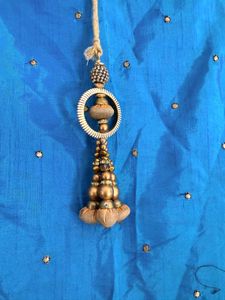Beautiful Blue Saree With Stiched Blouse