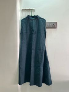Stylish Sleeveless Dark Green Dress