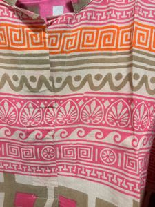 kilol cotton geometric print kurta