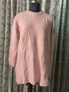 Cozy Pink Textured Sweater