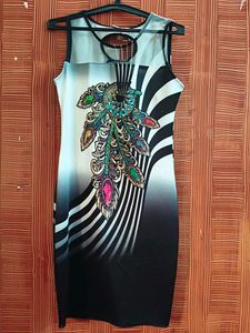 Patterned Bodycon Mini Dress