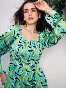 Retro Print Mini Dress