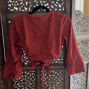 Brand New Fabindia Bohemian Wrap over Cotton Top