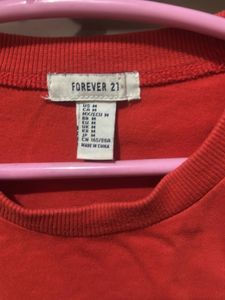 Forever 21 FunDay Red Crop Top