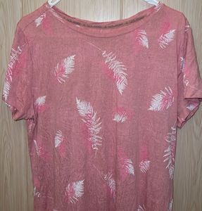 Cute Feather Print Nightgown