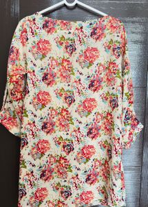 Floral Print Sheer Top