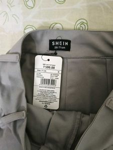Grey Pleated Mini Skirt
