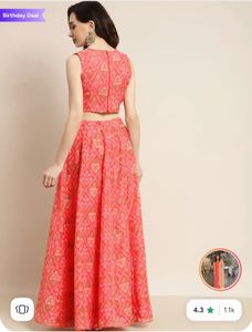Vibrant Printed Ethnic Lehenga Set size s-m