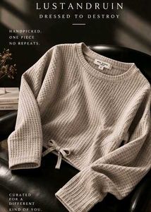 IVORY RIBBED CROPPED SWEATER