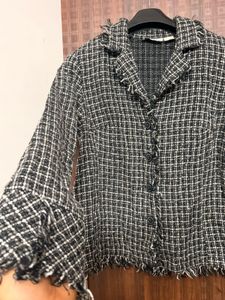 Checkered Tweed Jacket