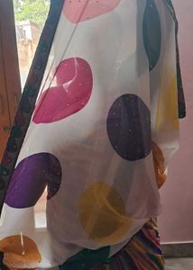 Gracefull Colorful Striped Saree 💃💃