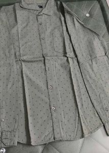 Men's Grey Printed Casual Shirt