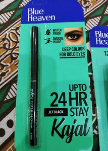 Blue Heaven 24Hr Stay Matte Pencil Kajal Black Wat