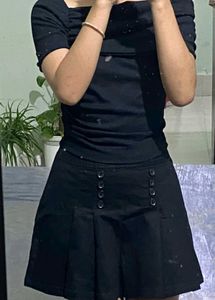 Women Black Mini Skirt