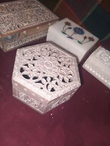 Soapstone jewellery box