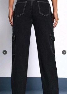 Black Cargo Jeans
