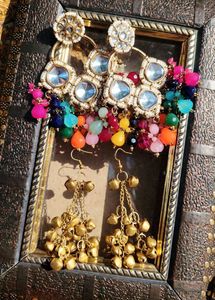 Bohemian Multi-Color Beaded Earrings