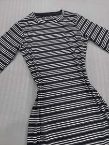 Striped Bodycon Midi Dress