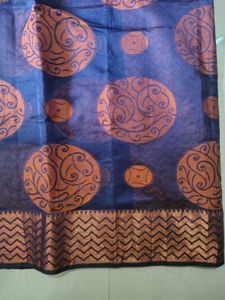 New Navy blue cotton saree