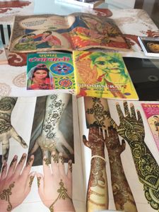 Assorted mehndi / rangoli books