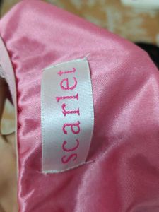 Pink Satin &amp; Lace Cami with see through bust