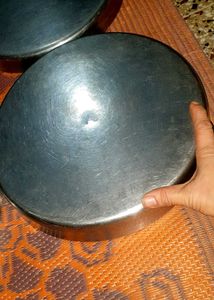 Set of 4 Stainless Steel Plates big size thali