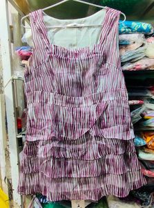 Tiered Print Sleeveless Top