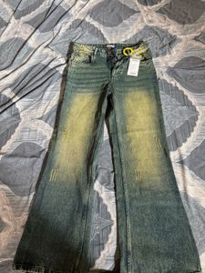 Wide Leg Distressed Jeans