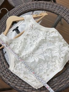 Forever 21 White Lace Crop Top