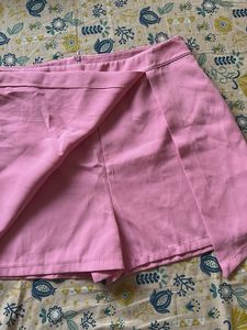 Pink Pleated Mini Skirt