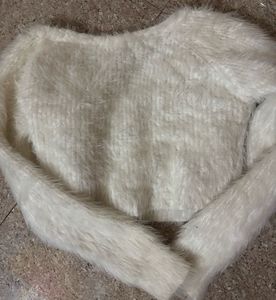 Fluffy Cropped Cardigan