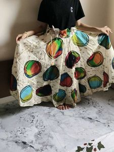 Boho Tie-Dye Print Maxi Skirt