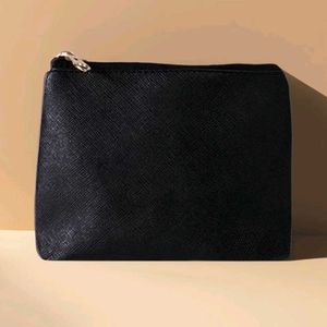 Leather Travel Pouch - Black