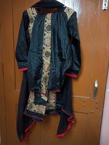 Embroidered Black Kurta