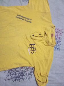 Yellow "United" Graphic T-Shirt