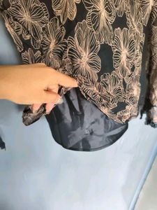 Sheer Floral Long Sleeve Top