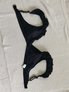 old navy Stylish Black Ruffled Bikini Top