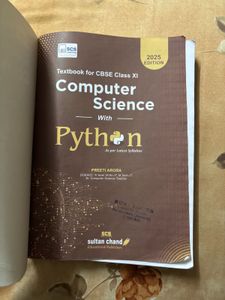 CBSE Class XI Computer Science Textbook