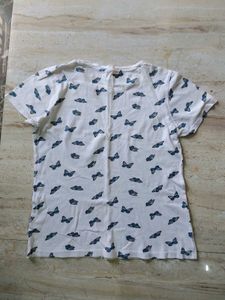 Cute Butterfly Print Regular T-Shirt