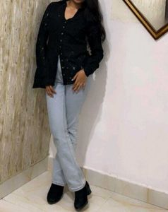 Black lace shirt