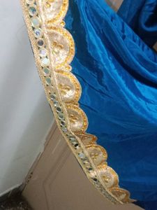 Teal Kurta Set with Gold Embellishments
