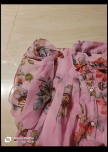 Elegant Pink Floral Saree
