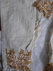 White Embroidered coord set