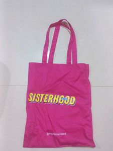 Vibrant Pink "Sisterhood" Tote Bag