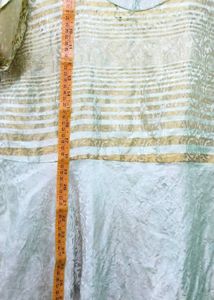 Elegant Striped Kurti with Gold Accents